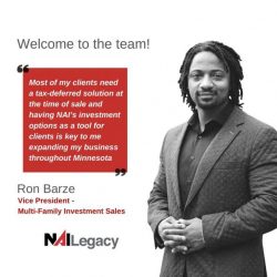 Ron Barze Joins NAI Legacy