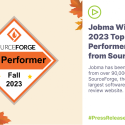 Jobma Wins Fall 2023 Top Performer Award in the Video Interviewing Category from SourceForge