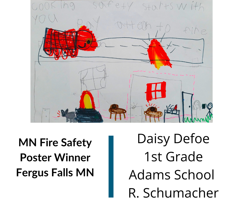Fergus Falls Students Finalists in Fire Prevention Poster Contest