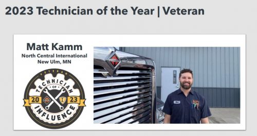 Matt Kamm Navistar’s 2023 Technician of the Year